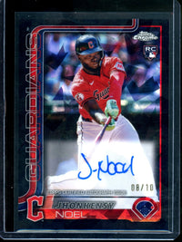 2025 Topps Sapphire Jhonkensy Noel Black Refractor Autograph /10 Guardians