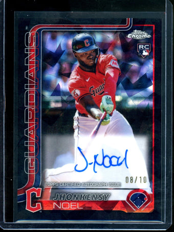 compare product 2025 Topps Sapphire Jhonkensy Noel Black Refractor Autograph /10 Guardians