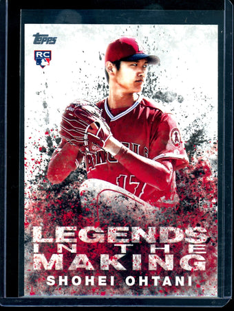 compare product 2018 Topps Flagship Shohei Ohtani Legends in the Making Rookie #LITM-2 Angels / Dodgers