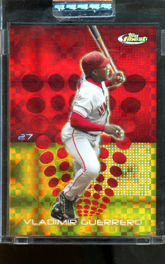 compare product 2004 Topps Finest Vladimir Guerrero Red/Gold X-Fractor /139 Uncirculated Angels
