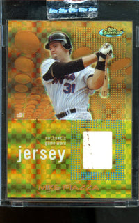 2004 Topps Finest Mike Piazza Gold X-Fractor Relic Jersey /139 Uncirculated Mets
