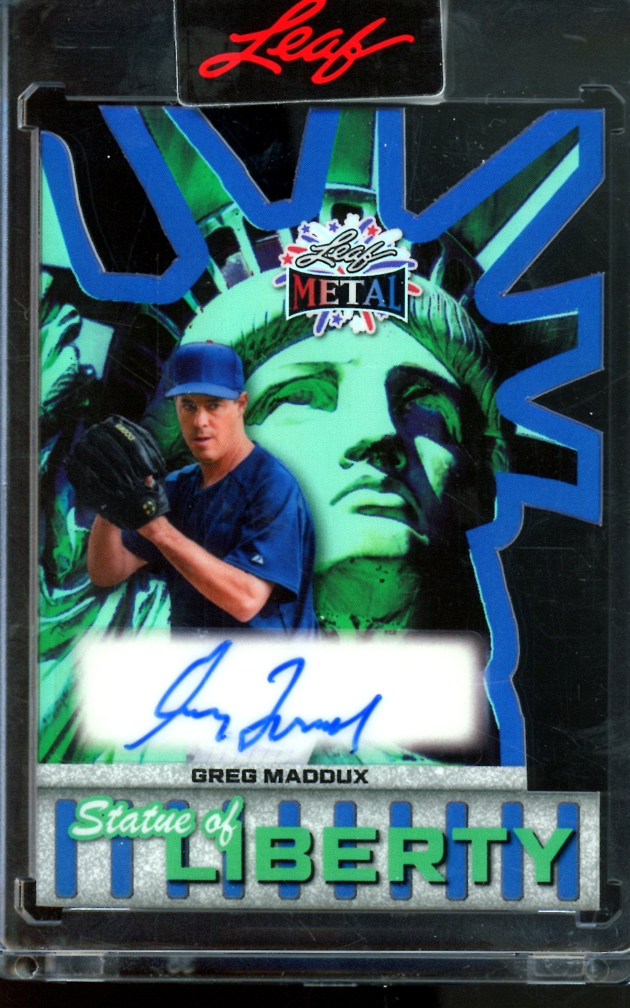 2026 Leaf Metal Greg Maddux Statue Of Liberty Autograph /3 Braves