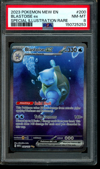 compare product 2023 Pokemon 151 Blastoise EX SIR 200/165 PSA 8