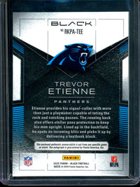 2025 Panini Black Trevor Etienne Silver Ink Rookie Patch Autograph /99 Panthers