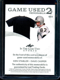 2025 Leaf In The Game Used Ken Stabler / Dave Casper Dual Relic /2 Raiders