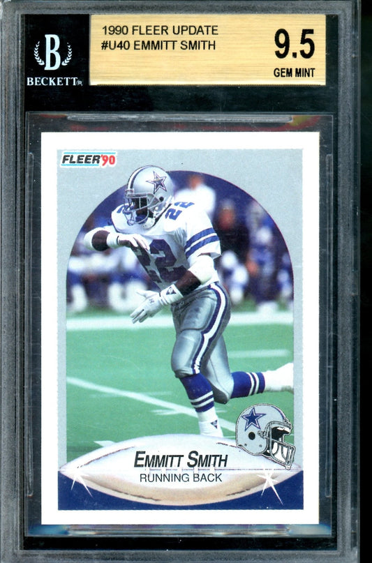 1990 Fleer Update Emmitt Smith #U40 BGS 9.5 Cowboys