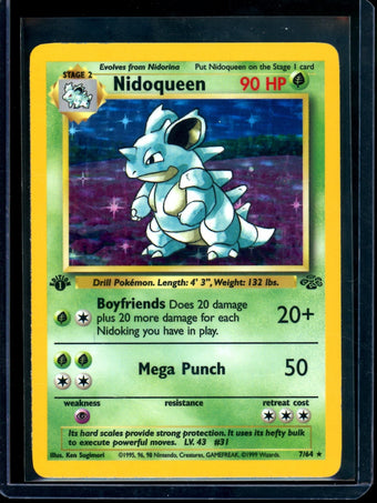 compare product 2001 Pokemon Jungle Nidoqueen 1st Edition Holo 7/64