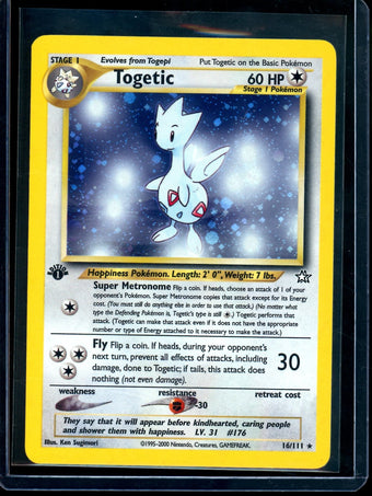 compare product 2000 Pokemon Neo Genesis Togetic 1st Edition Holo 16/111