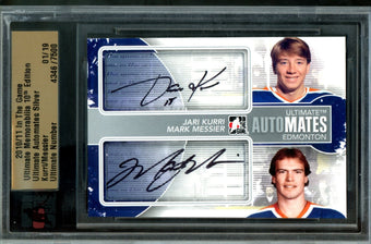 compare product 2010 In The Game Ultimate Jari Kurri / Mark Messier AutoMates /19 Oilers