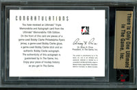 2010 In The Game Ultimate Bobby Clarke Triple Memorabilia Autograph /9 Flyers