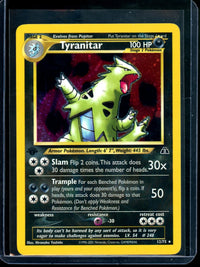 2001 Pokemon Neo Discovery Tyranitar 1st Edition Holo 12/75