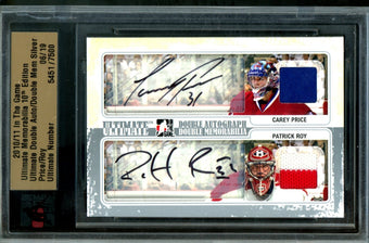 compare product 2010 In The Game Ultimate Carey Price / Patrick Roy Double Autograph Memorabilia /19