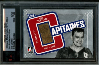 compare product 2010 In The Game Ultimate Bill Durnan Les Capitaines Silver Memorabilia /9 Canadiens