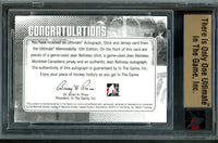 2010 In The Game Ultimate Jean Beliveau Autograph Stick and Jersey /19 Canadiens