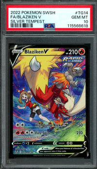 2022 Pokemon Silver Tempest Blaziken V #TG14 PSA 10