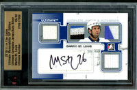 2010 In The Game Ultimate Martin St Louis Complete Jersey and Autograph /9 Lightning