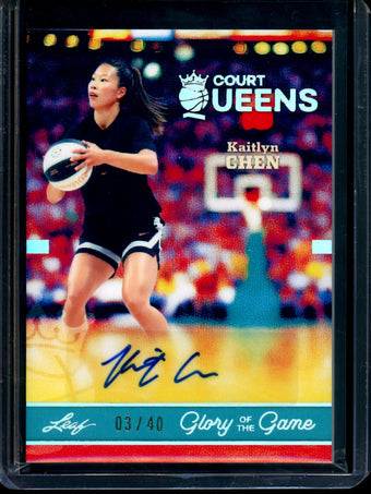 compare product 2025 Leaf Glory Of The Game Kaitlyn Chen Court Queens Autograph /40