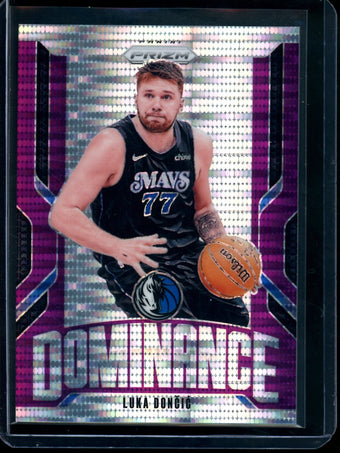 compare product 2024 Panini Prizm Luka Doncic Dominance Purple Pulsar /35 Mavericks / Lakers