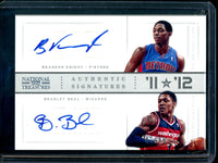 2013 Panini National Treasures Bradley Beal / Brandon Knight Dual Autograph Wizards / Pistons