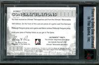 2010 In The Game Ultimate Tom Barrasso / Mario Lemieux Retrospective Silver Memorabilia /9 Penguins