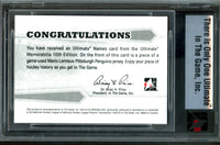 2010 In The Game Ultimate Mario Lemieux Ultimate Names /9 Penguins
