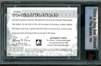 2010 In The Game Ultimate Rick Nash Complete Jersey Quad Memorabilia /9 Blue Jackets