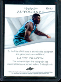 2025 Leaf In The Game Used Larry Johnson Patch Autograph /35