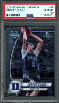 2024 Bowman Chrome Cooper Flagg 1st PSA 10 Mavericks