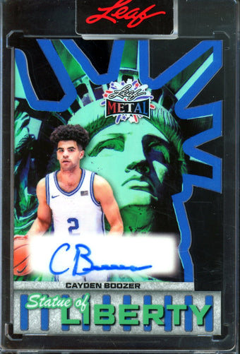 compare product 2026 Leaf Metal Cayden Boozer Statue Of Liberty Autograph /3 Encased Duke