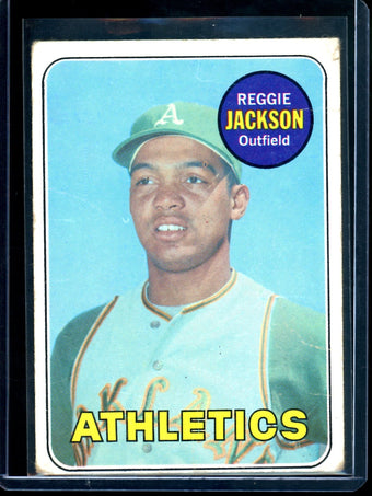 compare product 1969 Topps Reggie Jackson Rookie Card #260 Athletics