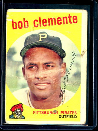 compare product 1959 Topps Bob Clemente #478 Pirates
