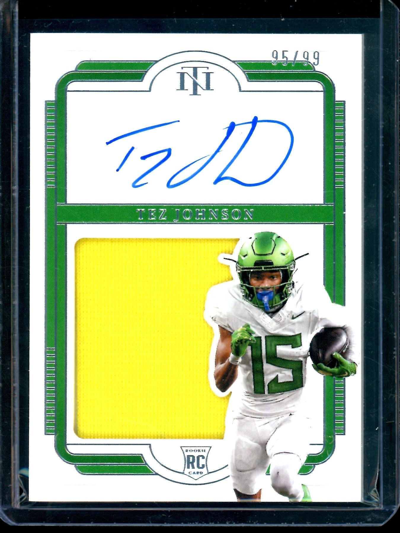 2025 Panini National Treasures Tez Johnson Rookie Patch Autograph /99
