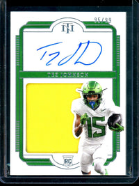 2025 Panini National Treasures Tez Johnson Rookie Patch Autograph /99