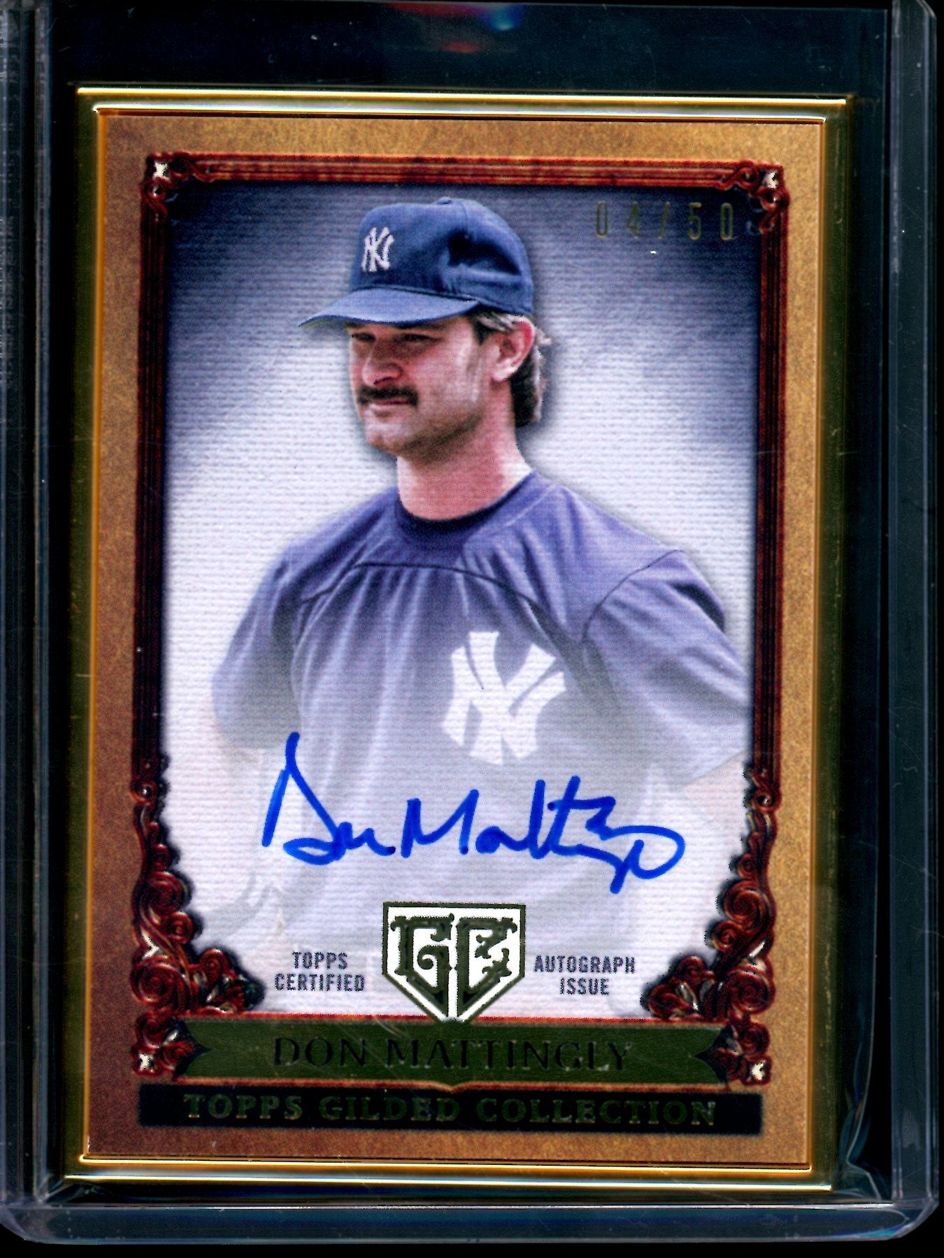 2023 Topps Gilded Collection  Don Mattingly Gold Frame Autograph /50 Yankees