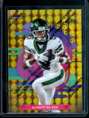 compare product 2025 Topps Finest Garrett Wilson Gold /25 Jets