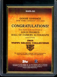 2023 Topps Gilded Collection Goose Gossage Gold Frame Autograph /99 Yankees