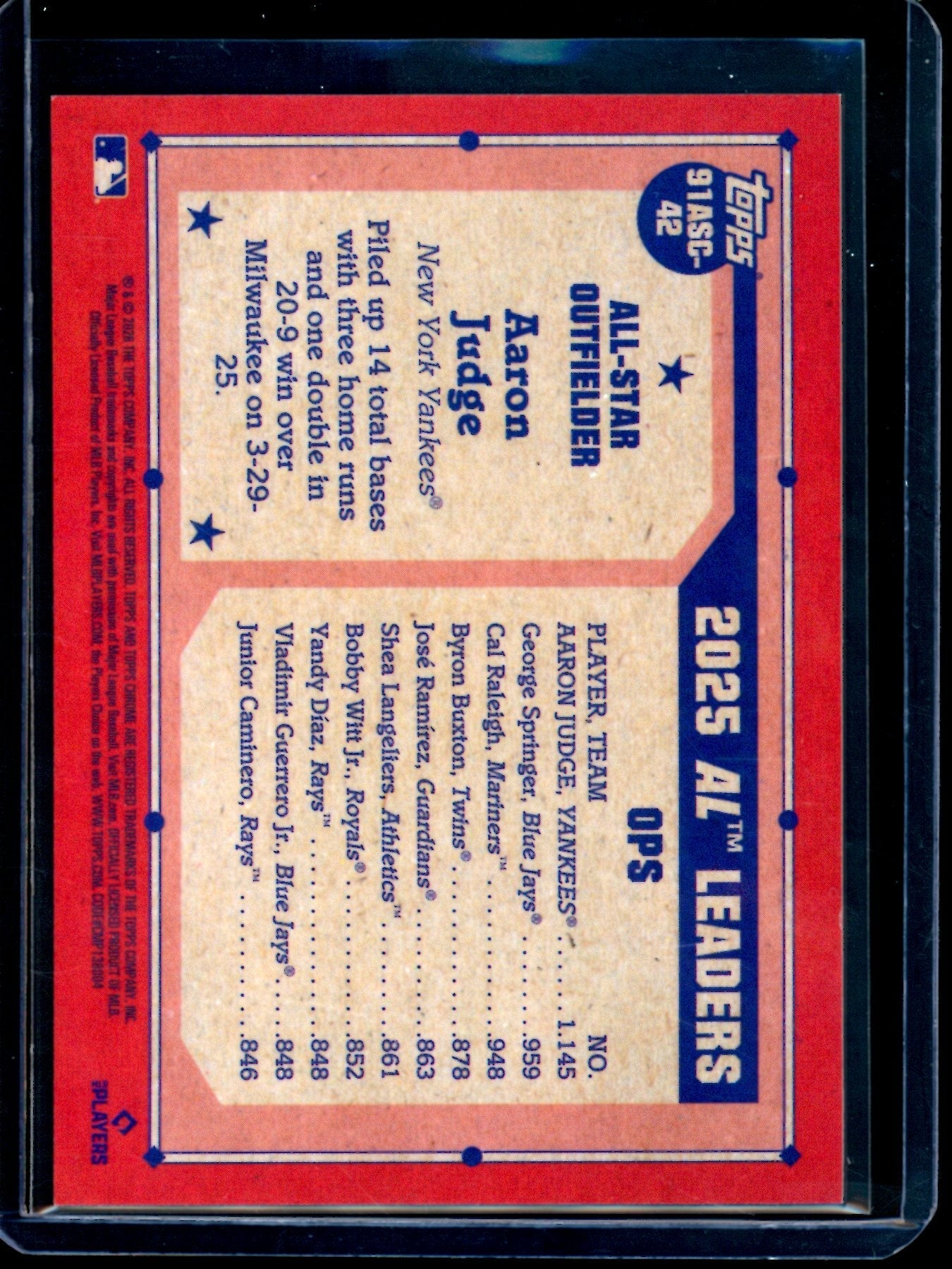 2026 Topps Chrome Aaron Judge Silver Pack Mojo Gold /50 Yankees