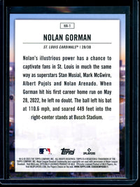 2023 Topps Flagship Nolan Gorman Home Field Advanatge SP Cardinals