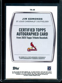 2025 Topps Tribute Jim Edmonds Blue Autograph /150 Cardinals