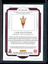 2025 Panini National Treasures Cam Skattebo Nike Swoosh Rookie Patch Autograph /3 Arizona