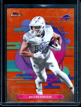 compare product 2025 Topps Finest Dalton Kincaid Orange Refractor /20 Bills