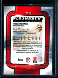 2025 Topps Finest Jordan Addison Flashback Autograph Gold /50 Vikings