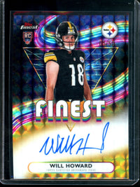 2025 Topps Finest Will Howard Finest Rookie Autograph Gold Geometric /50 Steelers