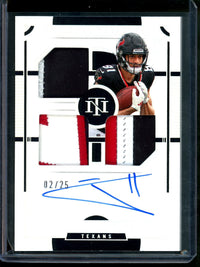 2025 Panini National Treasures Jayden Higgins Rookie Triple Patch Autograph /25 Texans