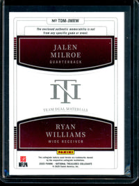 2025 Panini National Treasures Jalen Milroe / Ryan Williams Dual Gold Relic /10 Alabama