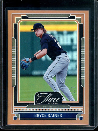 compare product 2025 Panini Three and Two Bryce Rainer Bronze Foil SP /3 Tigers