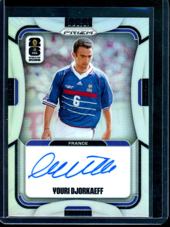 compare product 2026 Panini Prizm Youri Djorkaeff Silver Autograph France