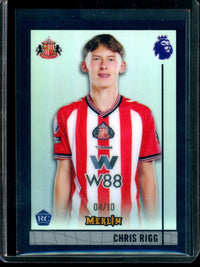 2026 Panini Merlin Chris Rigg Black Rookie Refractor /10 Sunderland A.F.C.