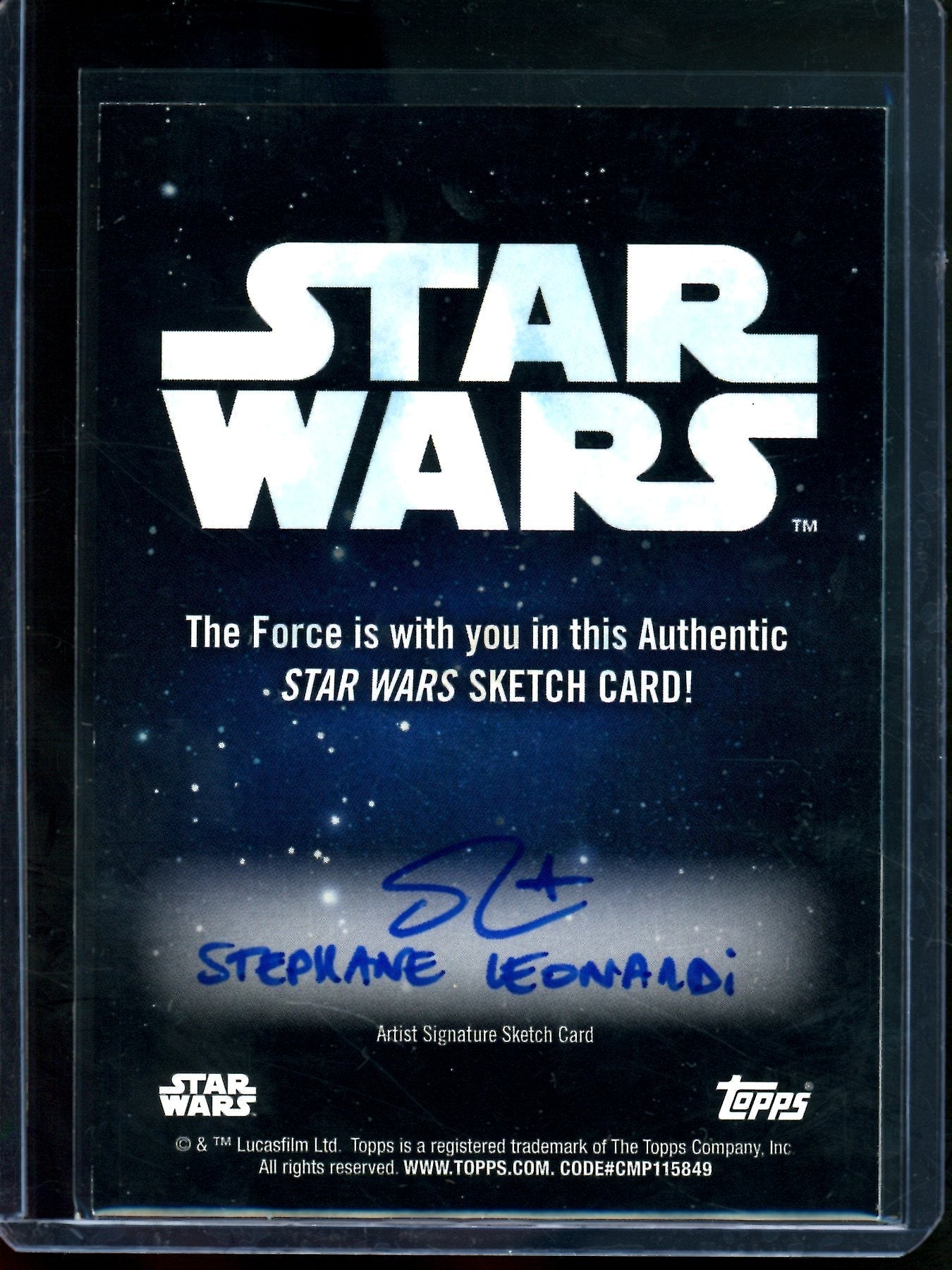 2026 Topps Star Wars Morai Sketch Card 1/1 Stephane Leonardi