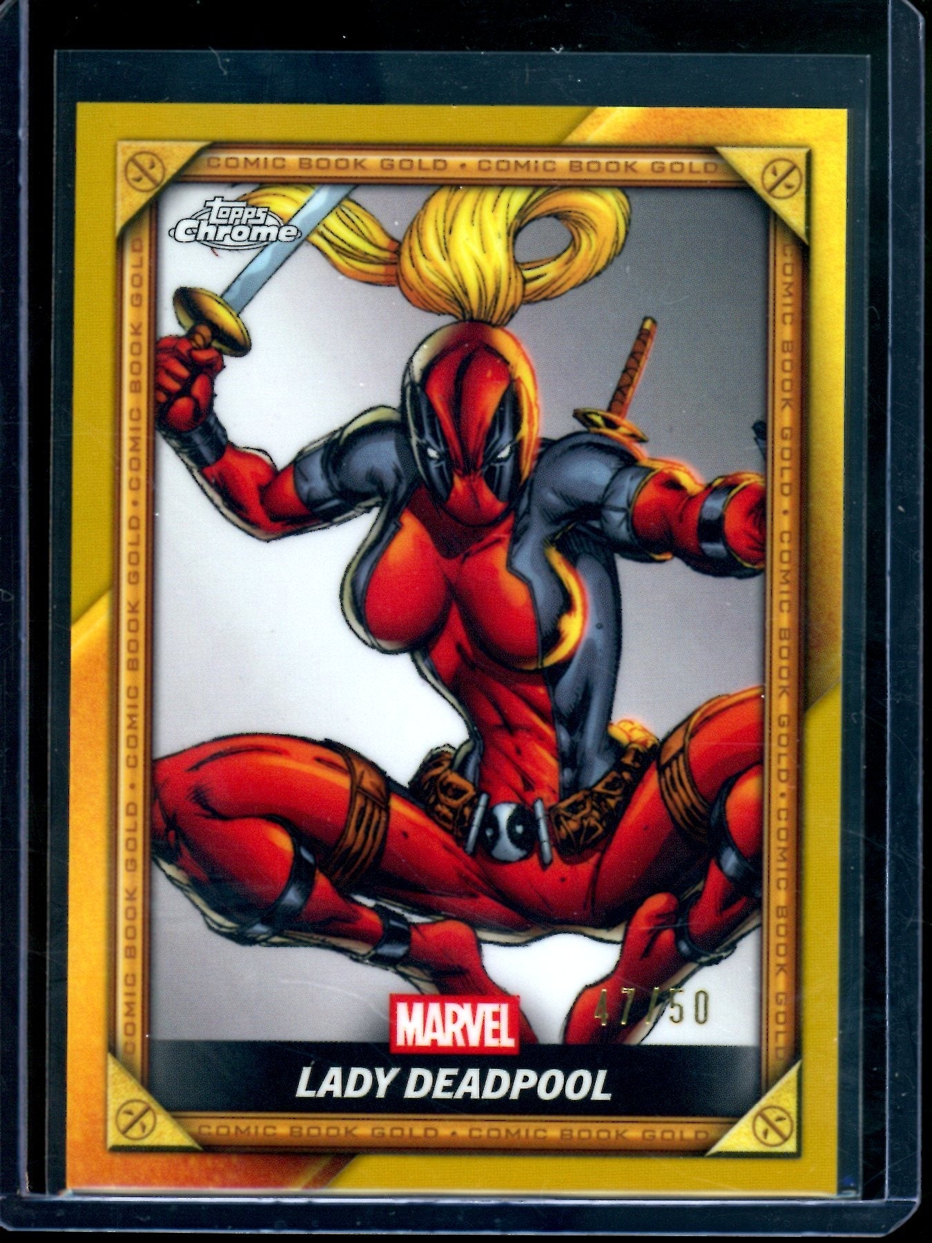 2025 Topps Chrome Lady Deadpool Gold Refractor /50